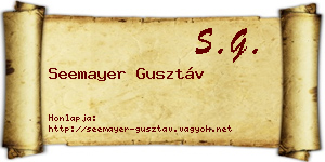 Seemayer Gusztáv névjegykártya